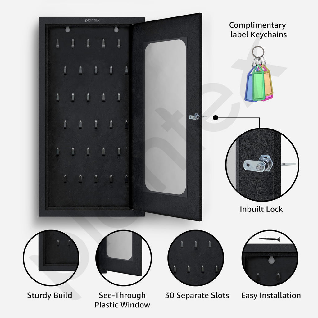 Gi Key Box Plantex GI Steel Key Storage Box/Key Cabinet with 30 Key-Holders with ...