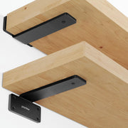 Plantex 6 inch Heavy Duty Shelf Bracket/Wall Shelves Angle Brackets/GI Steel Shelf bracket/Angles for wall shelf - Pair of 1 (Black)