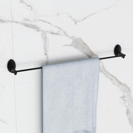 Plantex 304 Grade Stainless Steel 24 inch Single Towel Rod/Towel Holder for Bathroom/Towel Bar/Hanger/Stand/Bathroom Accessories - Oreva (Black)