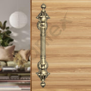 Plantex 13 Inch Main Door Handle/Antique Pull-Push Handle for Main Door/3 Years Warranty Pack of 2 (S-136-Brass)