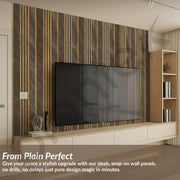Plantex Louvers Panel for Wall/8 Feet Wall Panels/3D Charcoal Panel for Interior Walls DÃƒÆ’Ã‚Â©cor - Pack of 3 Covers - 24 Sq. Ft, Size-1 Feet x 8 Feet (YD-1204)