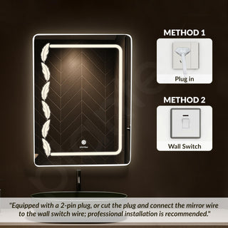 Plantex LED Bathroom Mirror with 3 Tone/Designer Mirror for Living Room/Bedroom/Dressing Room - Rectangle Shape (18 X 24 Inch)