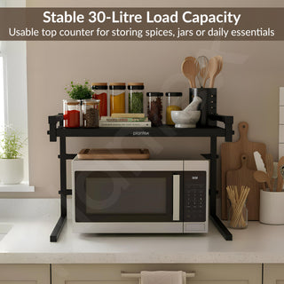 Plantex Microwave Stand for Kitchen Platform/GI-Metal Oven Stand with Storage Cabinet/Oven Rack Kitchen Storage
