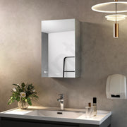 Plantex Premium Bathroom Cabinet with Mirror/ 304 Stainless Steel Bathroom Shelf for Wall with Mirror/Bathroom Organiser with Mirror/Bathroom Accessories (12x18 Inch-Chrome)