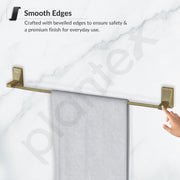 Plantex 304 Grade Stainless Steel Single Towel Rod/Towel Hanger for Bathroom/Hand Towel Holder/Bathroom Accessories - Crystal (Brass Antique)