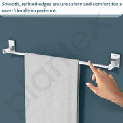 Plantex 304 Grade Stainless Steel Towel Holder for Bathroom/Towel Hanger for Kitchen/Single Towel Rod/Bathroom Accessories - iris (24-inch) Chrome