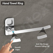 Plantex Stainless Steel Napkin Hanger for Washbasin/Napkin Holder for Bathroom/Towel Ring/Bathroom Accessories - Dream (Chrome Finish) Pack of 1