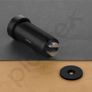 Plantex Stainless Steel Wall-Mounted Magnetic Door Stopper/Door Catcher for Wooden Door - Pack of 3 (Matt Black)