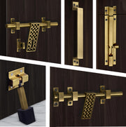 Plantex Stainless Steel Door Kit for Single Door/Door Hardware/Door Accessories (10 inch Al-Drop,8 inch Latch, 7 inch 2 Handles,7 inch Tower Bolt and 4 inch Door Stopper) - (DMAL-06-Brass Antique)