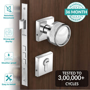 Plantex Triple Security Door Lock for Home/Main Door Lock Set with 3 Years of Warranty by plantex/Mortise Lock for Door with Brass Lock Body & Cylinder (Satin)
