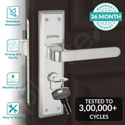Plantex Premium Door Lock/Main Door Locks for Home/6-Lever Locks Mechanism with 3 Years of Warranty/Mortise Lock for Door - Main Door Lock Set (PTP-02 Matt)