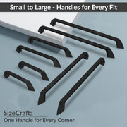 Plantex Cabinet Handle/160mm Handle for Cabinet/Wardrobe Handle/Door Pull-Push Handle for Home/Office - Pack of 1 (Black)