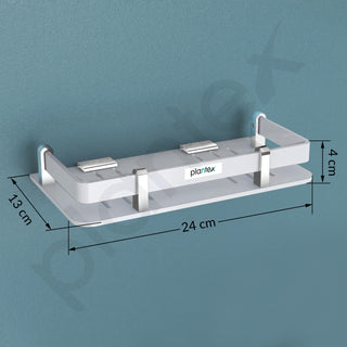 Plantex Acrylic Bathroom Organizer/Shelf for Kitchen/Wall - Accessories (9x5 Inches-White)