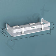 Plantex Acrylic Bathroom Organizer/Shelf for Kitchen/Wall - Accessories (9x5 Inches-White)