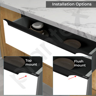 Plantex Profile Handle for Kitchen Cabinet/32 Inch Alluminium Drawer Profile Handle/Wardrobe Pull Handle for Home/Office/Hotel - Pack of 5 (Black)