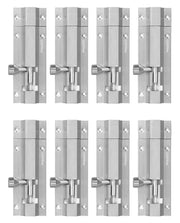 Plantex Stainless Steel 4-inch Tower Bolt/Tower Bolt for Home,Offices Doors and Windows/Tower Bolt for Main Door/Wardrobe Door Latch/Kundi/Chitakini/Door Latch for Windows (Chrome, Pack of 8)