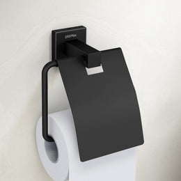 Plantex Stainless Steel Toilet Paper Holder/Roll Holder for Bathroom/Tissue Paper Holder/Bathroom Accessories - Pack of 1, Aqua (Black)