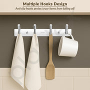 Plantex Wall Hooks for Hanging Cloth/Stainless Steel Towel Hangers/Bathroom Robe Hooks/Door Hangers/Round Wall Hook/Hook Rail for Hanging Keys - 4 Hooks (Pack of 3, Chrome)