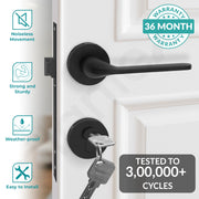 Plantex Main Door Lock/Mortise Lock for Door/Door Lock for Home with Brass Lock Body & Cylinder (7060 - Z-Black)