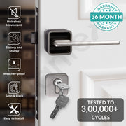 Plantex Door Lock for Home/Main Door Lock Set with 3 Computerized Key/Mortise Lock for Door with Brass Lockbody & Cylinder (SM036, Satin & BNM)