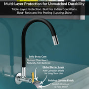 Plantex Pure Brass Kitchen Sink Tap Faucet with Flange and Teflon Tape/360° Swivel Spout for Sink Tap for Kitchen Basin/Flexible Faucet with Water Saving Aerator-7 Year Warranty -(COL-1012 B)