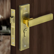 Plantex Main Door Lock/Mortise Locks for Door/6-Lever Lock Mechanism with 3 Years of Warranty - Robust Door Locks for Home with Brass Lock Body & Cylinder(8116 - Brass Antique & PVD Gold)