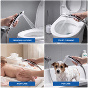Plantex Health Faucet for Toilet/Jet Spray for Bathroom/Toilet Jet Spray for High Water Pressure - Pack of 1 (White & Chrome)