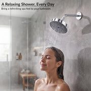 Plantex Shower Head for Bathroom with Shower Arm/Bathroom shower Combo(488) Strong ABS Combo/Rain Shower/Adjustable Head/9 Inch Shower Arm/6 Inch Shower Head