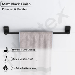 Plantex 304 Garde Stainless Steel 24 inch Towel Bar for Bathroom/Towel Stand/Single Towel Rod/Bathroom Accessories - Darcy (Black)