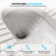 Plantex Indian Toilet with Flush Tank/Ceramic Squating Pan/Flushing Cistern for Bathroom/Indian Commode with 8 ltr. Capacity Flush Tank - Combo (White)
