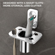 Plantex Stainless Steel Tooth Brush Holder/Tumbler Holder/Bathroom Accessories - (Dream - Chrome)