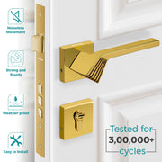 Plantex Premium Door Lock with 3 Years of Warranty/Main Door Lock for Home/Mortise Lock Set for Door (7120 - PVD Gold)