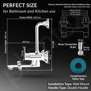 Plantex Pure Brass Wall Mixer for Bathroom 3 in 1 with L-Bend Provision for Overhead and Hand Shower with Water Saving Nozzle/ 7 Year Warranty by Plantex (ORN-219- Mirror-Chrome)
