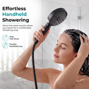 Plantex Hand Shower for Bathroom/6 Mode Multifunctional Shower/5-Inch ABS Plastic Silicone Handheld Shower Head/Easy Mode Switching – (Black, H-627)