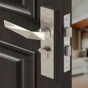 Plantex Heavy-Duty Door  Handle Lock Set/ 6-Lever Lock Mechanism with 3 Years of Warranty/Mortise Door Lock with 3 Keys - (8129-Satin White)