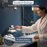 Plantex 304 Grade Stainless Steel Dual Soap Holder for Bathroom/Wall Mounted Soap Holder/Double Soap Dish/Bathroom Accessories - Squaro (Chrome)