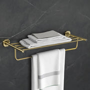 Plantex 304 Grade Stainless Steel Towel Rack for Bathroom/Towel Stand with Hook/Hanger for Cloth/Bathroom Accessories - Nipron (24Inch - Brass Antique)