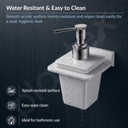 Plantex Liquid Soap Dispenser for Bathroom/Acrylic Shampoo Dispenser/Hand wash Dispense/Bathroom Accessories - Pack of 1 (VIW-137, White)