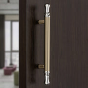 Plantex Heavy Duty Main Door Handle/14 Inch Door Handle for Main Door/Pull-Push Door Handle for Glass & Wooden Door - Pack of 1 (Satin White - Chrome Finish) - 3 Years Warranty