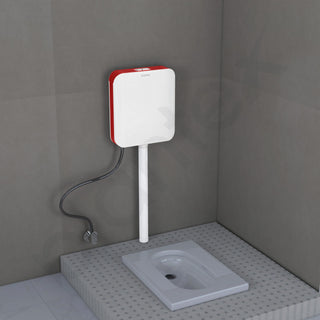 Plantex Flush Tank for Toilet/7 LTR Water Capacity Flushing Cistern/Polypropylene Slim Dual Tone Toilet Flush Tank - Pack of 1 (Red and White)