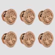 Plantex Horse Face Knobs for Drawer/Kitchen Cabinet Knobs/Pulls Handles Knobs for Wardrobe Kitchen/Round Drawer Pulls and Knobs- Pack of 6 Pieces (Rose Gold)