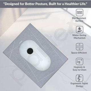 Plantex Indian Toilet/Orrisa Pan for Bathroom/Household Squatting Pan/Sintered Stone Base Ceramic Sanitaryware Toilet - (WC-03)