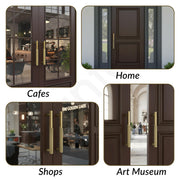 Plantex Main Door Handle/Stainless Steel & Aluminium Door Handle/12 Inch Pull-Push Handle for Home/Office/Hotel - Pack of 1 (DTMD-409, Brass Antique & Gold)