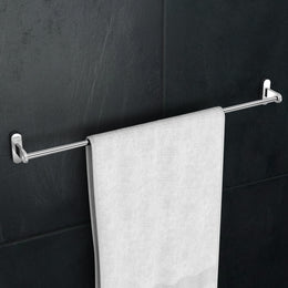 Plantex Towel Rod for Bathroom/Pure Brass Towel Hanger/24in Towel Holder/Bathroom Accessories - Pack of 1 (APS-GIA-01, Chrome)