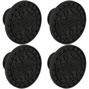 Plantex Knobs for Drawer/Round Drawer Knobs/Knobs for Cabinets/Pull-Push Knobs for Kitchen/Bedroom Drawer - Pack of 4 (DTK-301, Black)