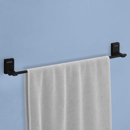 Plantex 304 Grade Stainless Steel 24-inches Single Towel Rod for Bathroom/Towel Rack/Towel Hanger/Bathroom Accessories - Senso (Black)