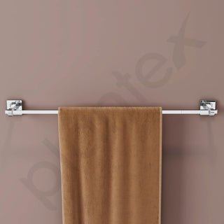 Plantex Stainless Steel Single Towel Rod/Bathroom Towel Holder/Towel Hanger/Towel Stand/Bathroom Accessories - 24 Inch (Chrome)