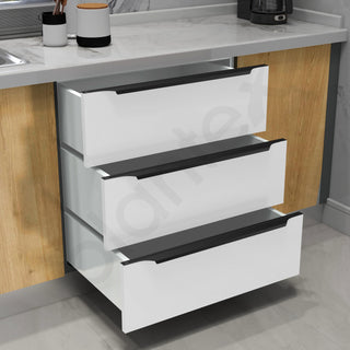 Plantex Profile Handle for Kitchen Cabinet/28 Inch Alluminium Drawer Profile Handle/Wardrobe Pull Handle for Home/Office/Hotel - Pack of 1 (Black)