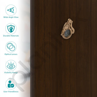 Plantex Solid Brass Door Lens/Door Eye Viewer/Eye Hole for Main Door/180 Degree Ultra Clear Door Viewer for Safe and Secure Home/Office/Hotel - Pack of 2 (Rose Gold)