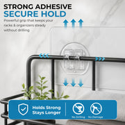 Plantex Self-Adhesive Double Sticker for Bathroom/Hanger for Bedroom/Livingroom/Magic Sticker for Wall/Strong Magic Adhesive Sticker for Corner Shelf -Pack of 2 (14x7cm)